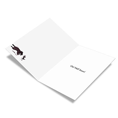 Nobleworks - Funny Get Well Soon Card With Envelope - Cartoon Humor, Feel Better Greeting - Caveman Drawing C6364Gwg #TOP1