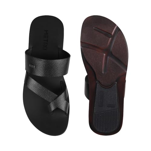 Image of Metro Men Synthetic Leather Chappal