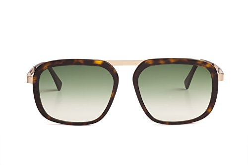 Lunettes de soleil T(Eye) M Brian Havana Green pour hommes et femmes