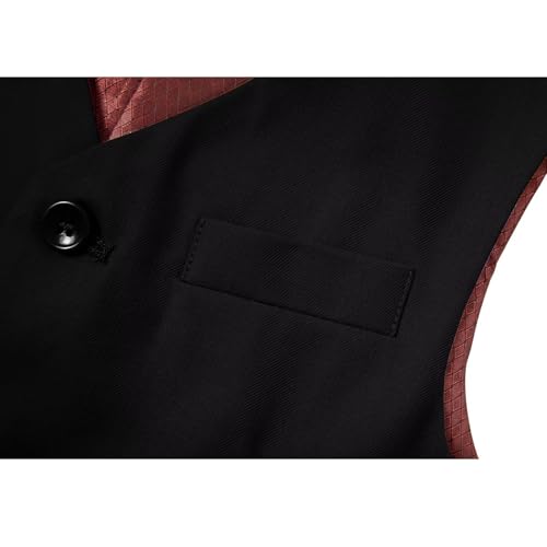Image of Boys Formal Suit Vest Solid Vest for Toddler Kids Formal Wedding Outfit