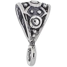 egemmall Sterling Silver Pendant Clasp Bail Connector with Open Loop