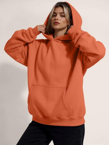 Image of Trendy Queen Women Oversized Hoodies Fall Outfits | Gentle Skin Feel, Aesthetic Drop Shoulder, Large Kangaroo Pocket, Seamless Daily Outfit Match