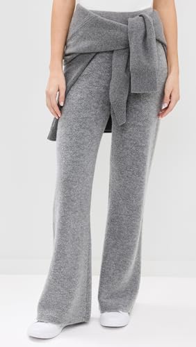 White & Warren Women's Boucle Cashmere Blend Wide Leg Pants2