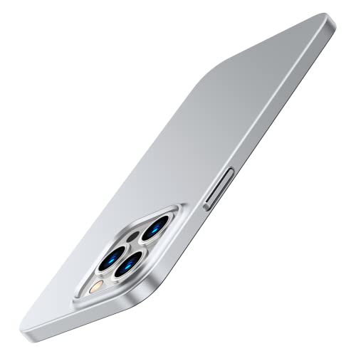 TORRAS OriginFit for iPhone 14 Pro Case Slim Fit, Super Thin Lightweight Hard PC Cover ONLY Compatible with iPhone 14 Pro Phone Case-6.1 Inch, Silver