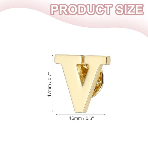Image of PATIKIL Letter Lapel Pins, Initial Alphabet Collar Pins Letter Brooch Pins for Women Men Shirt Dress Suits
