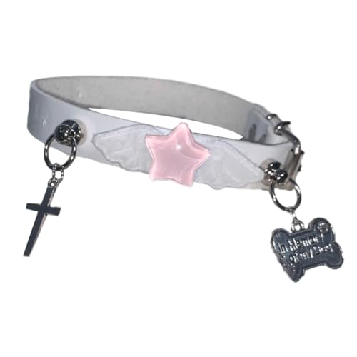 Bijoux gothiques cosplay et collier ras du cou punk à rivet pour femme