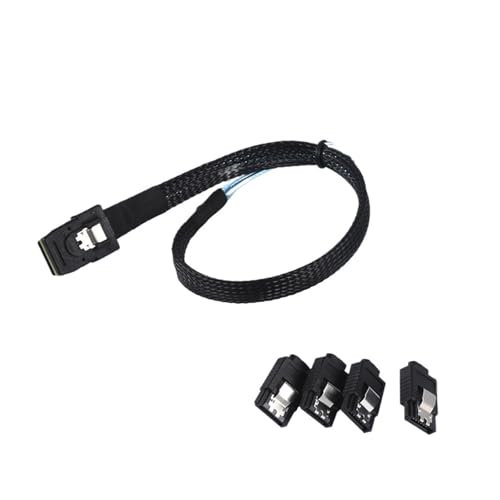 Splitter Cables SFF-8087 36-Pines a 4 SATA 7-Pines 0.7m miniatura 3