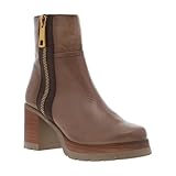 Cuir Dorking - Boots à fermeture zippée FEMME en cuir taupe - Taille numeric_40