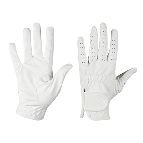 Gants d'équitation Serino Blanc Taille S Horka anti-glisse contre les ampoules