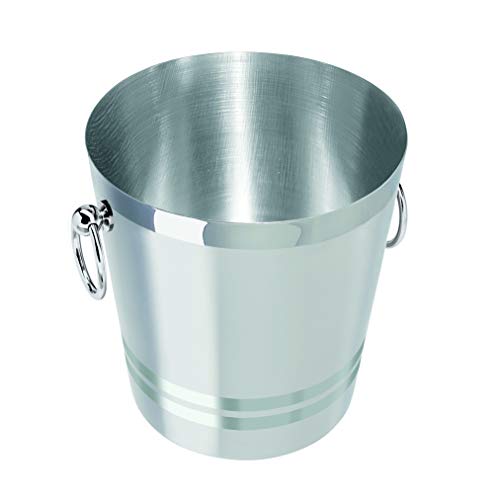 image for OGGI Stainless Steel Champagne Bucket - Large Ice Bucket with Elegant 