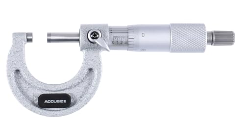 Accusize Industrial Tools 0-1'' by 0.0001'' Ultra-Precision Outside Micrometer, Eg00-0001