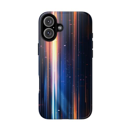 Coque iPhone 16 Plus bleu évite rayures design abstrait rigide