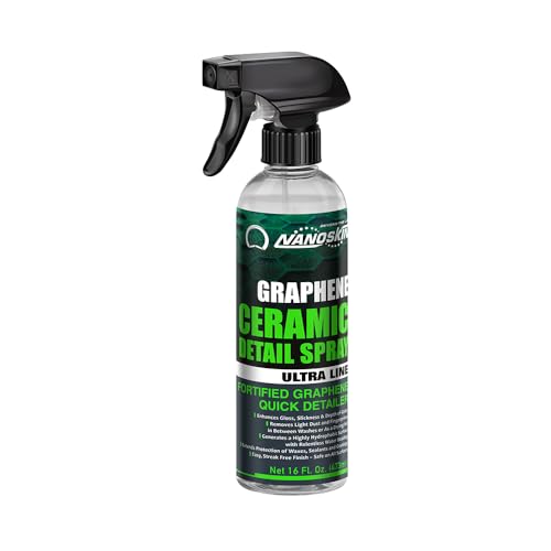 Nanoskin Graphene Ceramic Detail Spray 16 oz – Hydrophobic Waterless Quick Detailer for Car Detailing | Prolongs Waxes, Sealants & Coatings| Dust Buster, Clay Bar Lubricant, Drying Aid & More by Nanoskin - Used condition - US$7.86