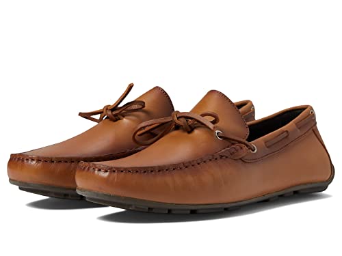 Image of Men's Genuine Leather Casual Slip on Tie-Bow Loafers