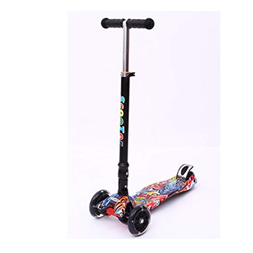 Fantastic Deal! Children's Scooter Graffiti Big Three-Wheeled Reinforced Nylon Pedal Super Elastic M...