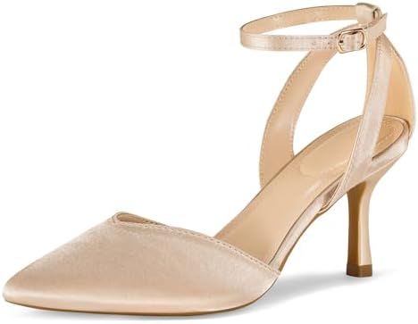 mysoft Women's Pumps Shoes Pointed Toe Kitten Low Heels Stiletto ...