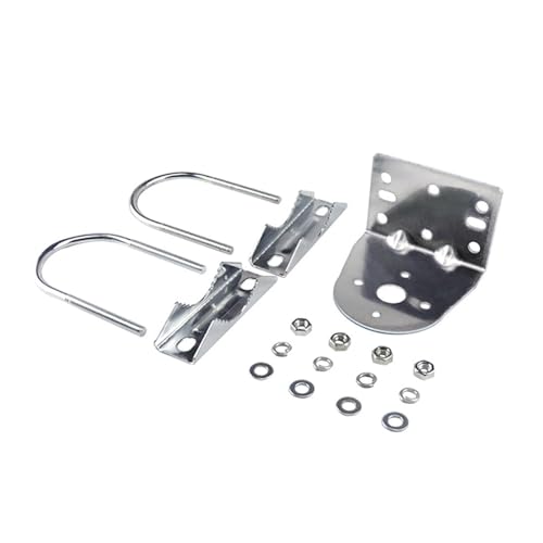 Prasku アンテナポールマウント アンテナポールホルダー 修理部品 サポートクランプ 防振 取り付け簡単 家庭用マウントブラケット