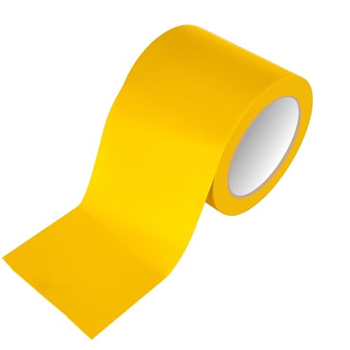 Image of GTSE 4 inch x 108 ft Yellow PVC Vinyl Floor Tape, 24 Rolls, Safety Marking Tape, 6 mil Thick, Suitable for Dance Floors, Gyms, Warehouses, Sports Facilities