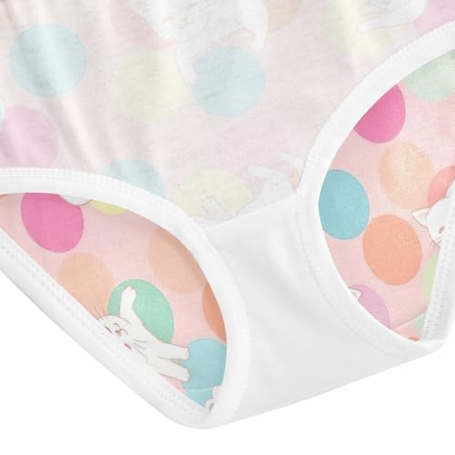 Toddler Girl Panties, Pastel Colored Polka Dots Girls Underwear Cotton, 2T–8 Years4