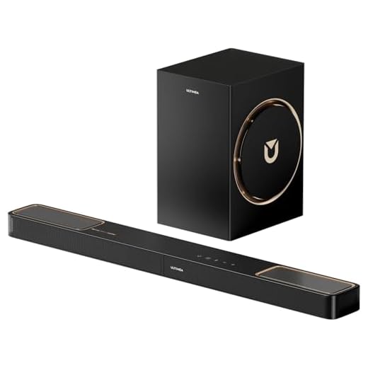 ULTIMEA Barra de Sonido 3.1.2ch con Dolby Atmos, 360W Sistema de Sonido Envolvente para TV, Barra de Sonido con subwoofer de 6,5" para Cine en casa, BT 5.4, HDMI eARC, Skywave F30 Boom