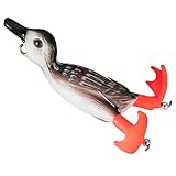 Faire éclabousser: les nageoires pivotantes font plus grand éclaboussures et peuvent faire tourner 360, simulant un canard blessé pour attirer plus de poissons et attirer plus de poissons dans vos lignes.