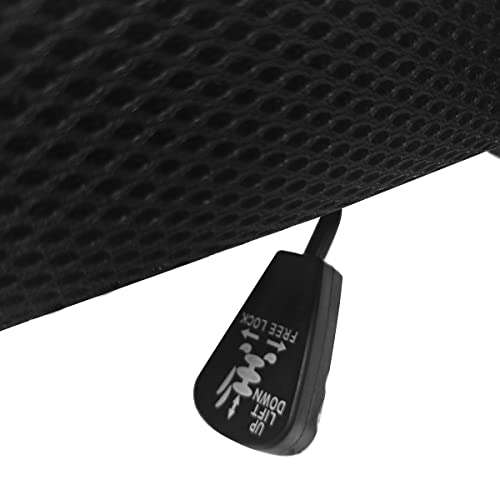 Cadeira de Escritório Presidente Mesh e Couro Sintético e Tecido