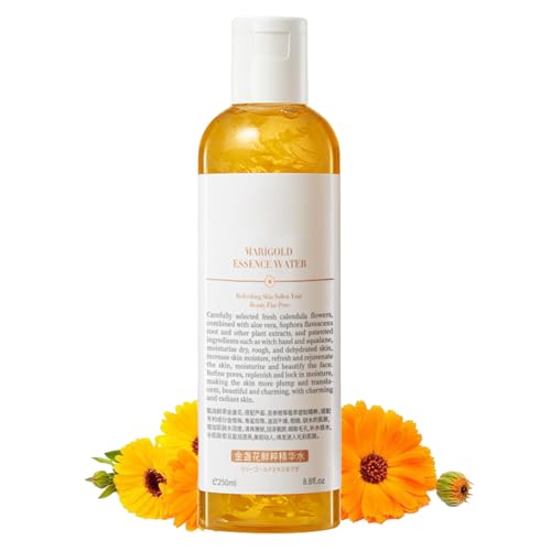 Caléndula H Erbal Extract Toner, bruma facial hidratante, refrescante botánico de la piel, tamaño portátil, acción de limpieza profunda, 290 g, para uso diario en casa, dormitorio o kit de viaje