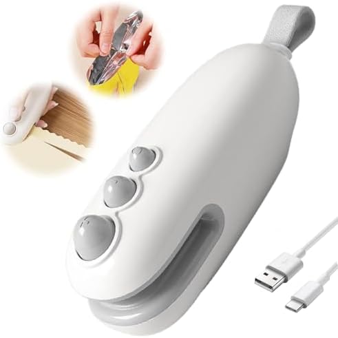 Salton SmartSealer 2-in-1 Bag Sealer and Cutter for Chip Bags, Reseal