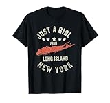 long island new york souvenir map donne ragazza moglie mamma maglietta