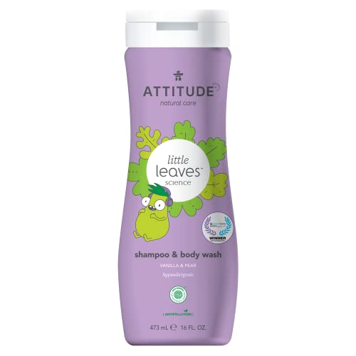 Gel y champú Little Leaves eco para niños Attitude 473 ml