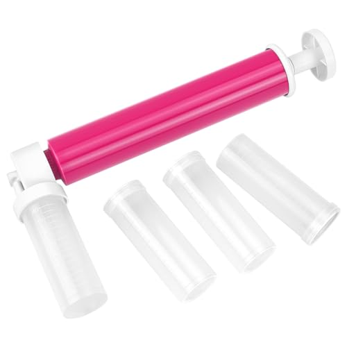 1 kit Manual Airbrush for Cakes with 4 Pcs Tube, Airbrush Pump Coloring Spray Gun, DIY Baking Cake Airbrush Pump Decorating Tools for Kitchen Decorating Cakes Cupcakes Cookies and Desserts (Red)