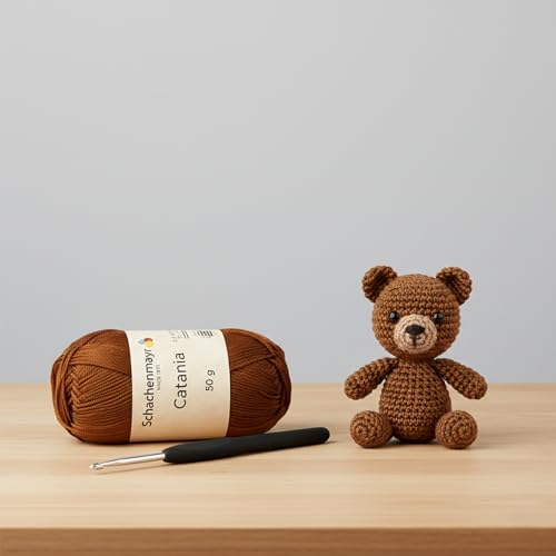 Image of [ Set of 2 Skeins ] SMC Catania Originals 100% Mercerized Cotton Yarn, Total 3.52 Oz. Each 1.76 Oz (50g) / 136 Yrds (125 m) Amigurumi Yarn Fine-Sport 2 (157 Marone)