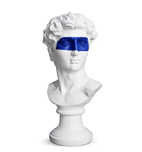 Acrodi 15.4 Inch Greek White Mask David Man Statue Classic Resin Roman Sculpture Gypsum Statue Figurine Crafts Home Décor #TOP2