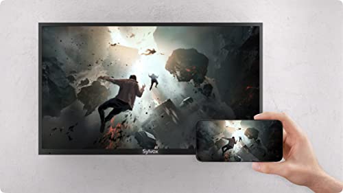 Image of SYLVOX Outdoor TV, 55 inch Waterproof 4K Smart TV, Outdoor Television Support Bluetooth WiFi for Full Sunshine Areas 2000nits (Pool Series)