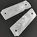 Cool Hand 1911 Grips, Full Size Government Commander, High Polished Synthetic White Pearl, Screws Included, Ambi Safety Cut