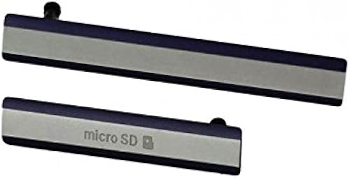 MTP Sony Xperia Set Coperchi Spina anti-polvere USB SIM SD Cover Coperchio USB Parti ricambio Nero MTP Sony Xperia Set Coperchi Spina anti-polvere USB SIM SD Cover Coperchio USB Parti ricambio Nero