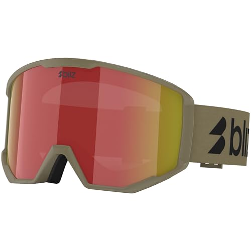 Masque de ski Bliz Spark unisexe en kaki mat pour adulte