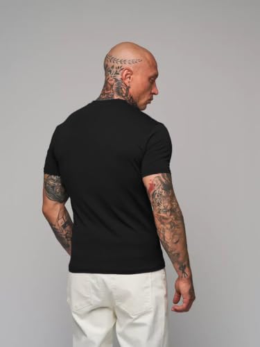 Image of LEOTUDE Mens Polycotton Boxy Regular Fit Printed Half Sleeve Round Neck Combo Dailywear & Gym Tshirts for Man (Colour: Multicolor)