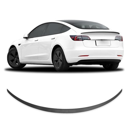 Rongxu auto Spoiler Fit for Tesla Model 3 2017-2023 ABS Material OEM Original Rear Spoiler Wing Rear Trunk Lip Matte Carbon Fiber Sporty Appearance Tesla Model 3 Accessories