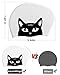 Large Swim Cap for Women Men, Swimming Caps for Long Hair Adults Youths,Silicone Swim Hats Bathing Caps to Keep Hair Dry (Black Cat)