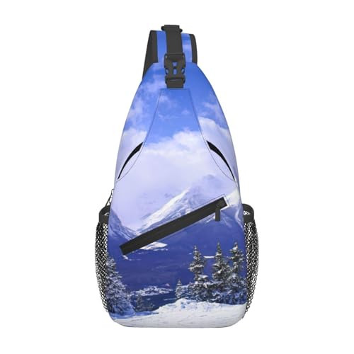Sac à dos à bandoulière pour voyage et randonnée au design montagne alpestre
