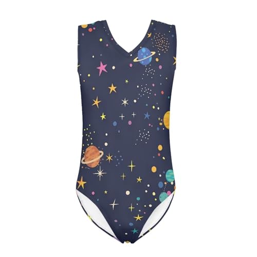 Image of Fashion Print One-Piece Swimsuits for Girls,Soft Stretchy One Piece Bathing Suit Quick Dry Beach Swimwear 5-14 Years