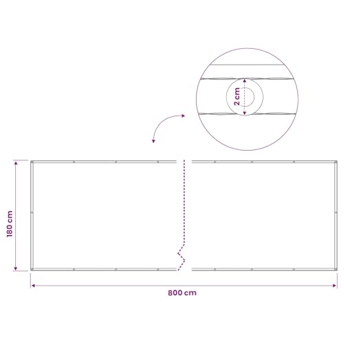 Toile de balcon beige pour protéger la terrasse du vis-à-vis et du vent