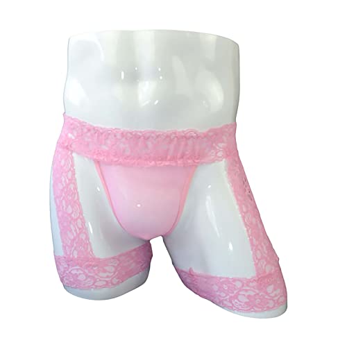 eywlwaar Men's Lace Lingerie Underwear Sexy Sissy Thongs Panties Boxer briefs4