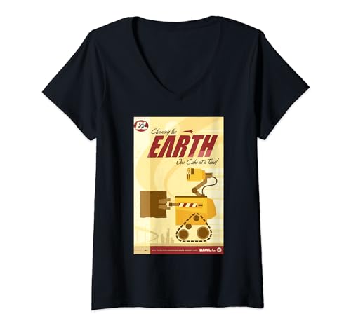 T-shirt Wall-E Disney Pixar femme col V haut graphique imprimé mode estivale