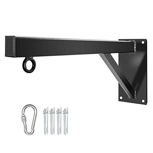 YXUANYZNB Soporte de saco de boxeo resistente, soporte de pared para saco de boxeo incluido. Mosquetón con cerradura, tornillos de montaje, alarga la placa fija, estándar