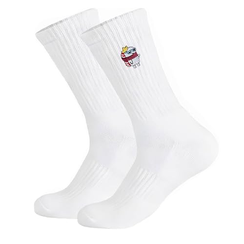 Mmyzao Sushi Socken Tennissocken Weiße mit Motiv Damen Herren 39-42 43-46 35-38 lustig witzig-Sushi-Coolness