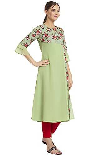 Image of ALC Creation Women's Crepe Printed A-line Kurti