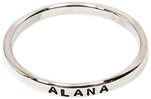 Personalized Sterling Silver Ring, Stacking Rings - 2.4 Mm Wide #TOP1