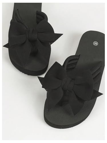 Women's Bow Knot Flip Flops Open Toe Dressy Thong Sandals Comfy Summer Flats4